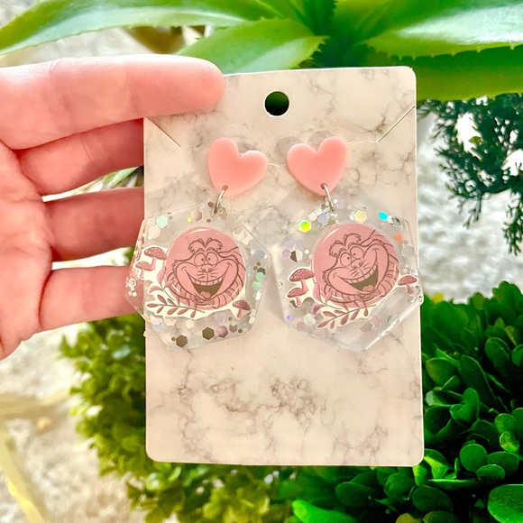 Cheshire Cat Acrylic Earrings - Picture 3 of 5